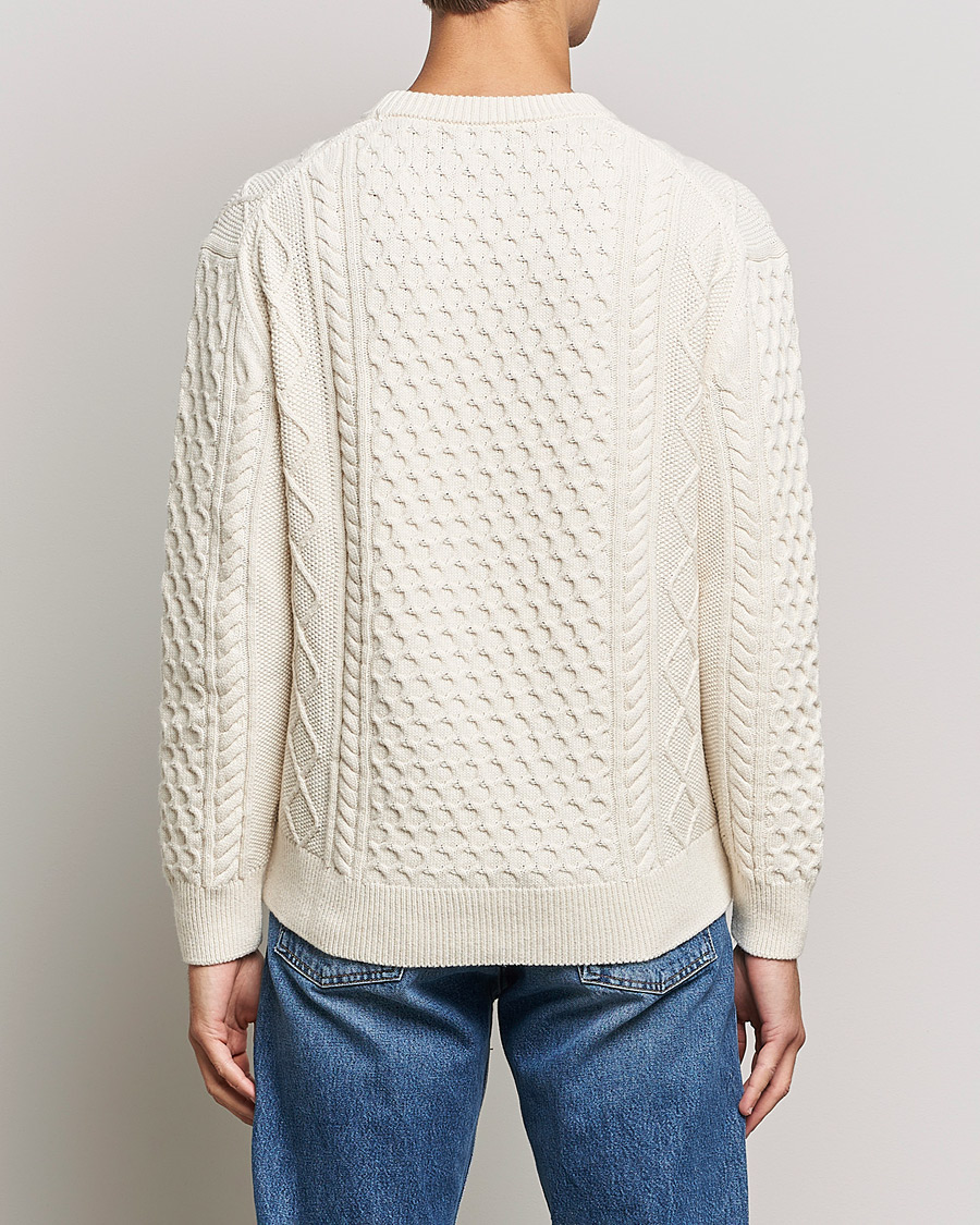 Heren | Truien | GANT | Aran Structured Knitted Sweater Cream