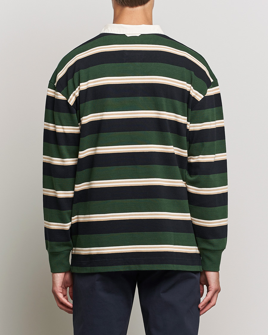 Heren | Truien | GANT | Archive Striped Heavy Rugger Storm Green
