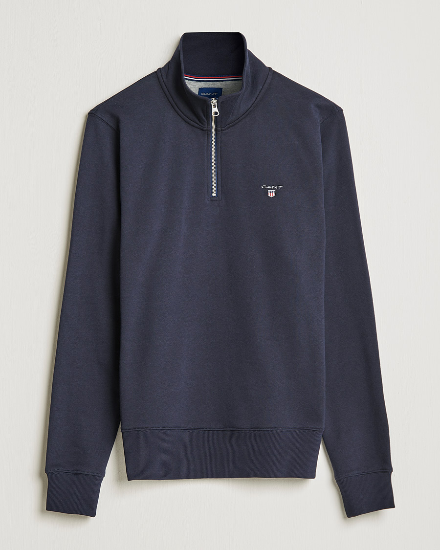 Heren | Truien | GANT | Original Half Zip Sweater Evening Blue