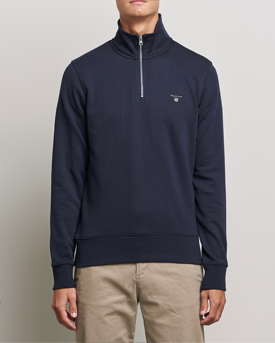 Heren | Truien | GANT | Original Half Zip Sweater Evening Blue