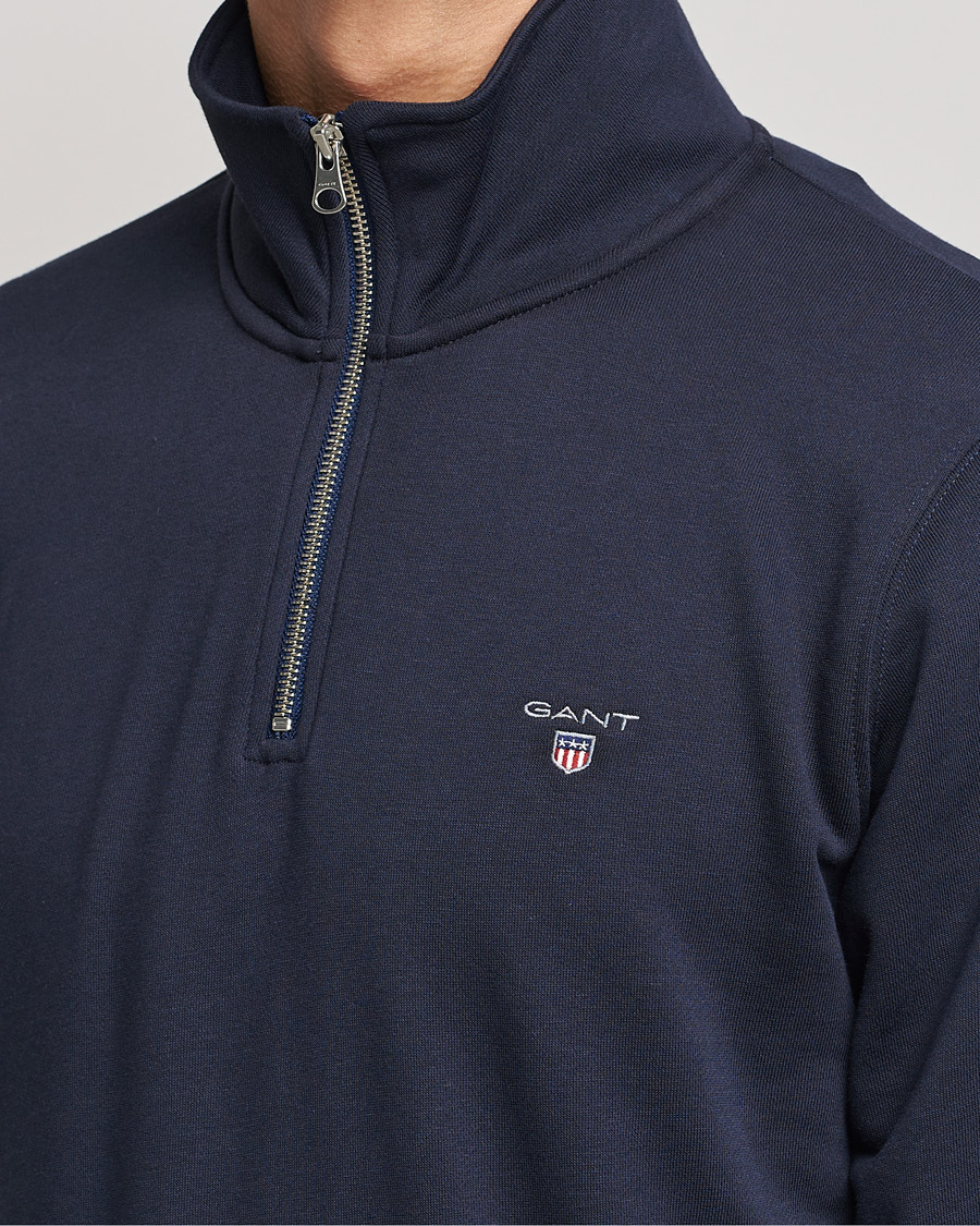 Heren | Truien | GANT | Original Half Zip Sweater Evening Blue