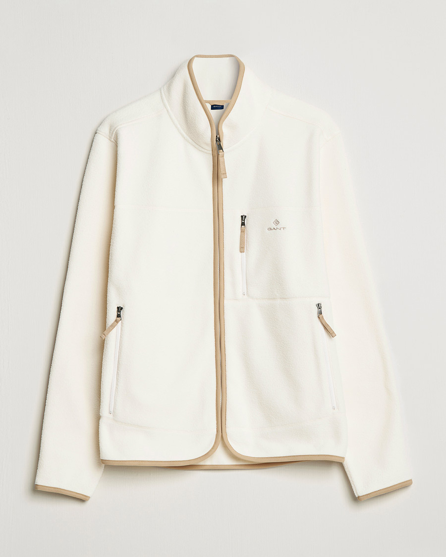 Heren | Truien | GANT | Sherpa Fleece Full Zip Cream