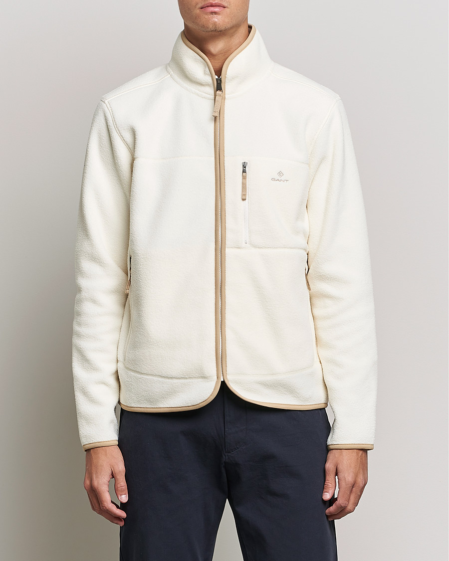 Heren | Truien | GANT | Sherpa Fleece Full Zip Cream