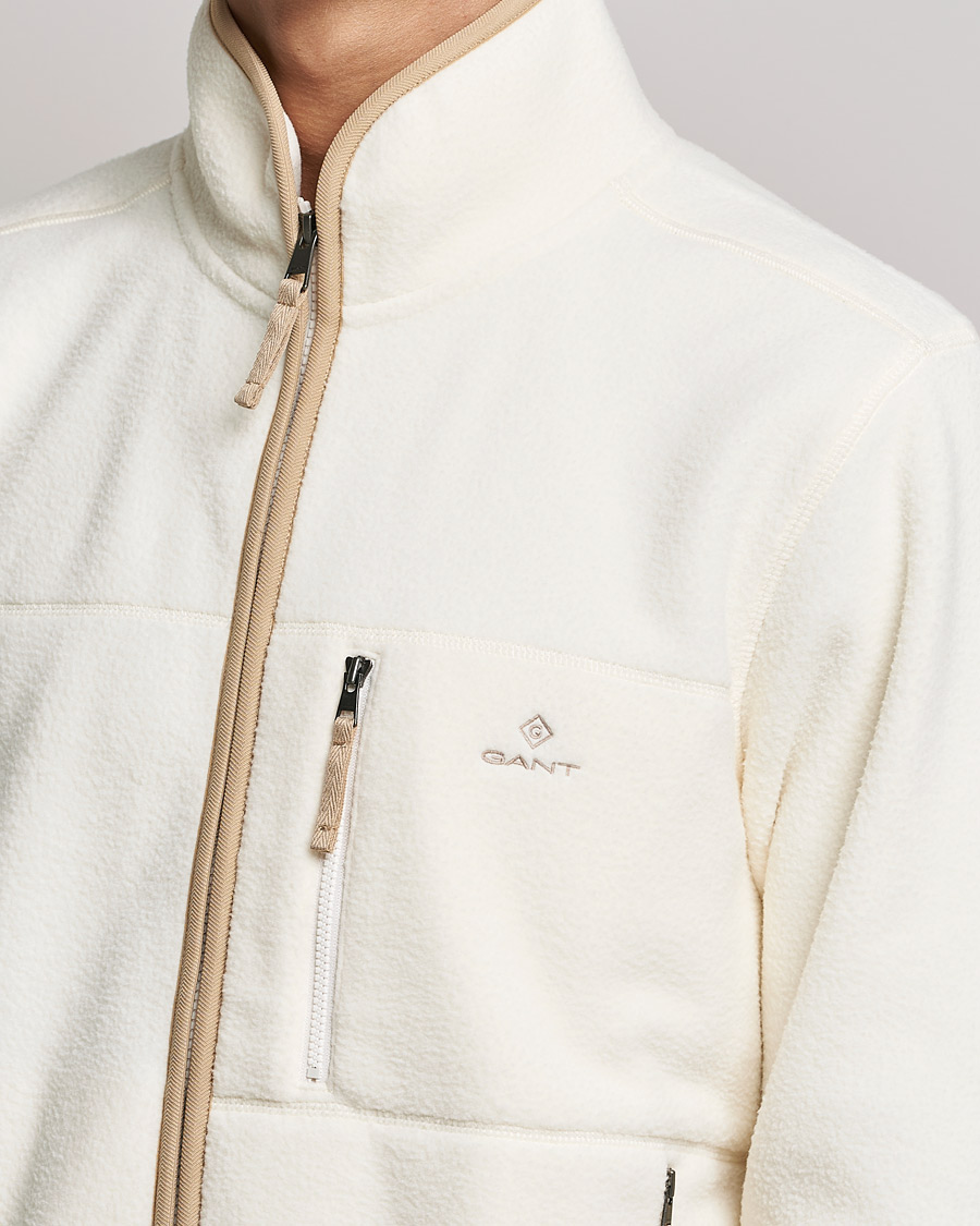Heren | Truien | GANT | Sherpa Fleece Full Zip Cream
