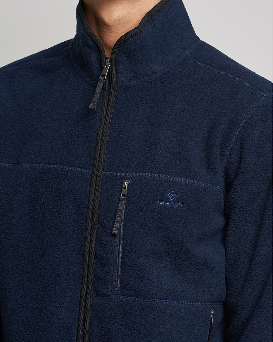 Heren | Truien | GANT | Sherpa Fleece Full Zip Evening Blue