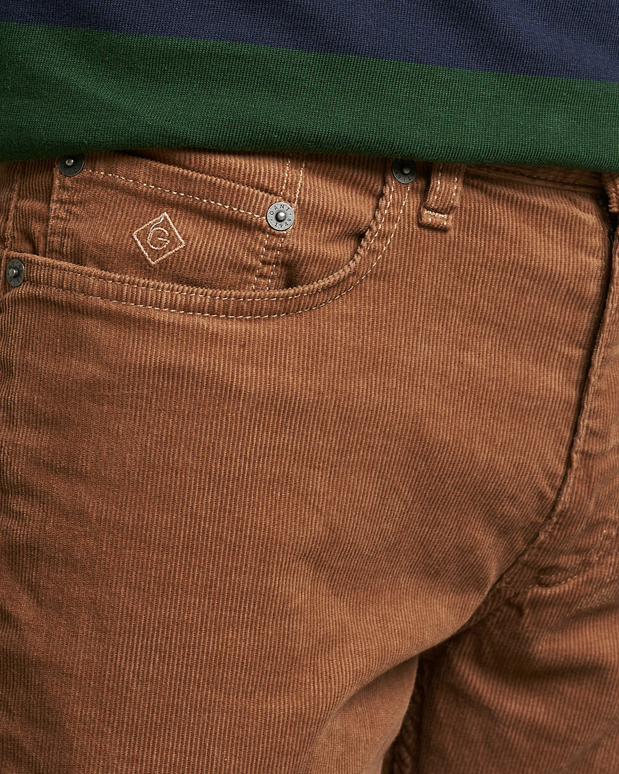 Heren | Broeken | GANT | Hayes Cord Jeans Roasted Walnut