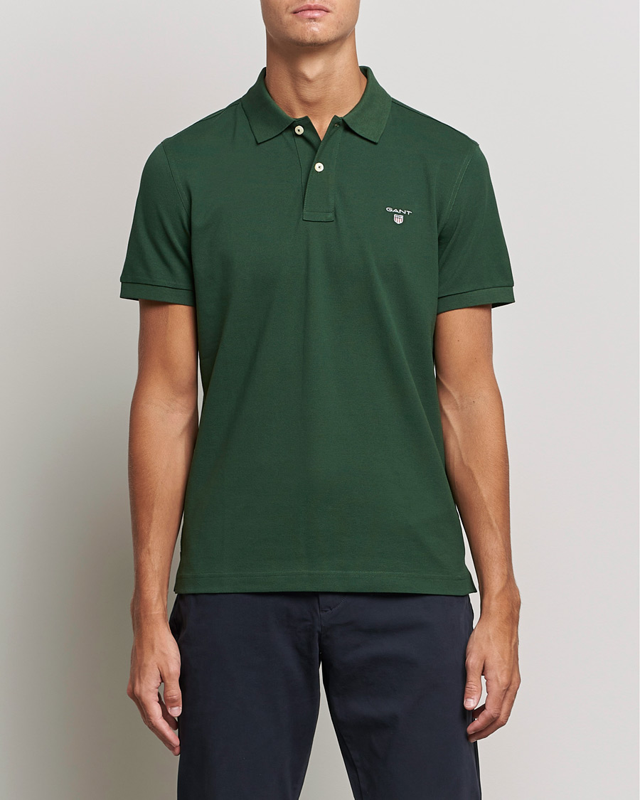 Heren | Polo's | GANT | The Original Polo Storm Green