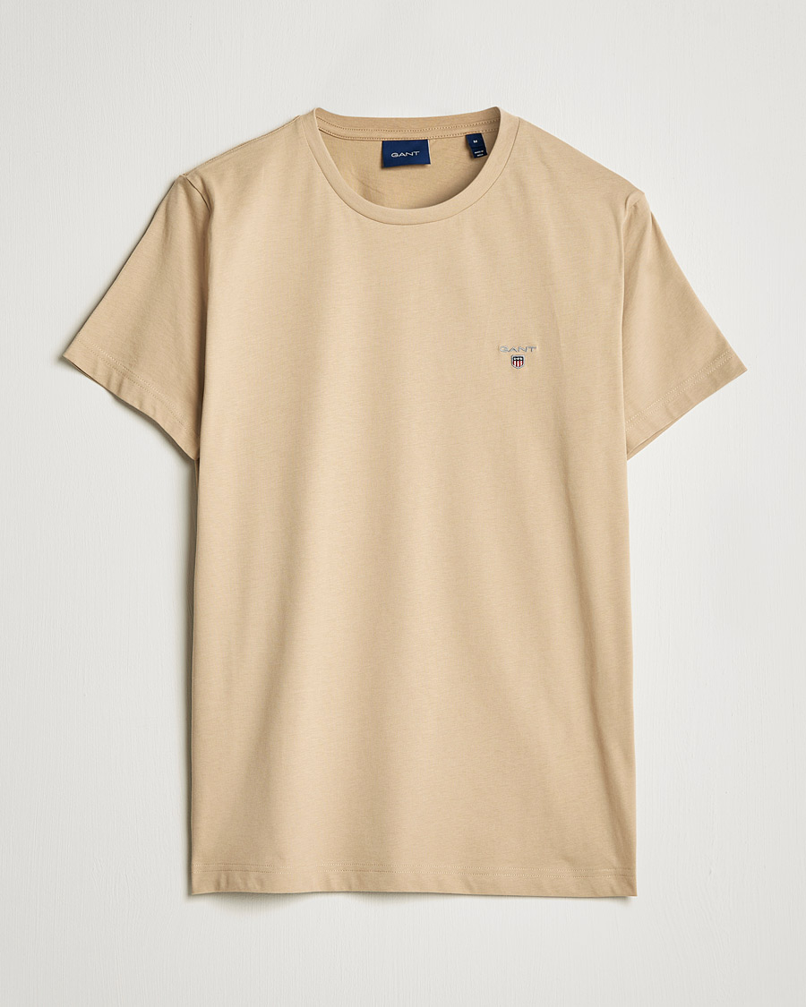 Heren | T-shirts | GANT | The Original T-shirt Hazelwood Beige