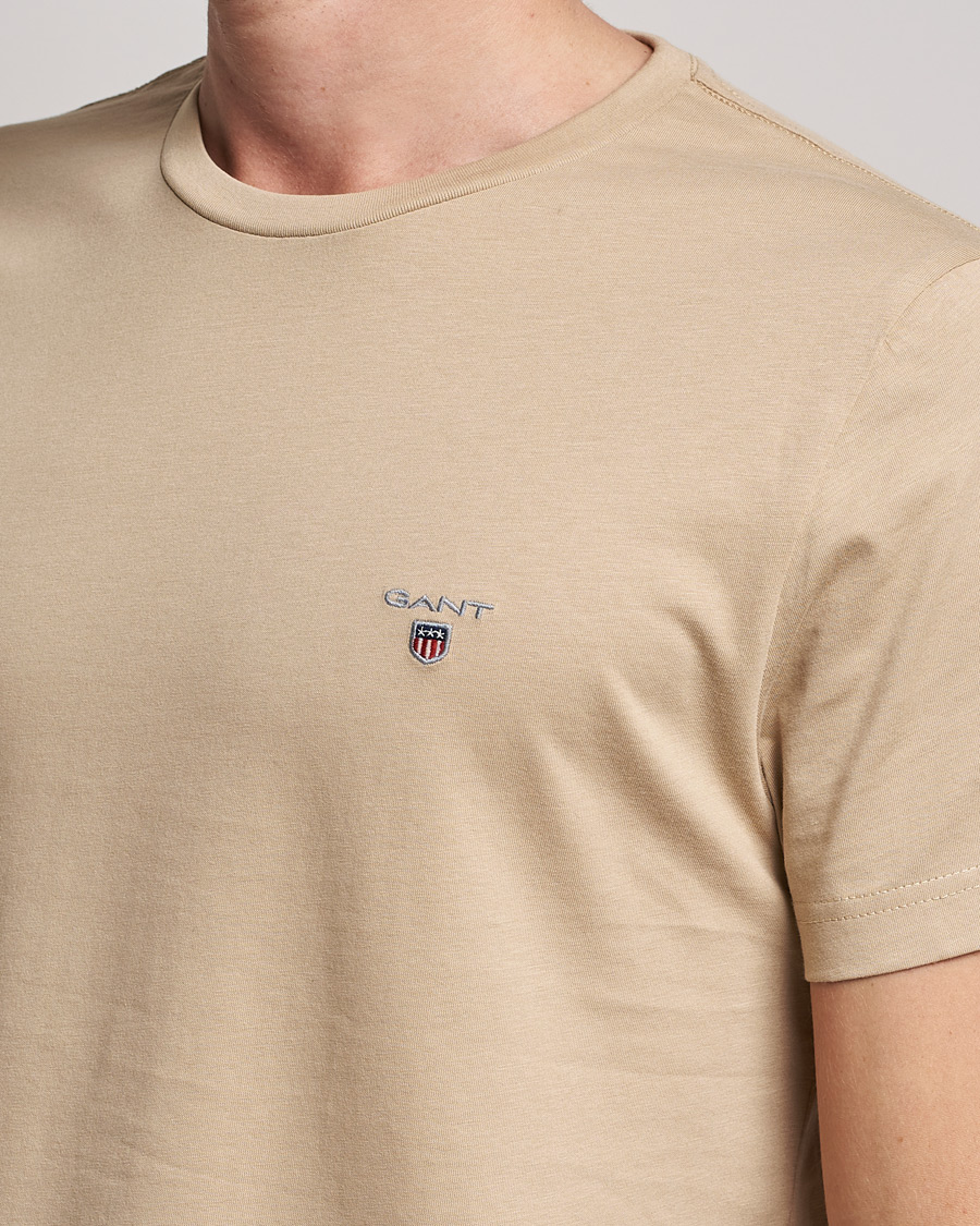 Heren | T-shirts | GANT | The Original T-shirt Hazelwood Beige