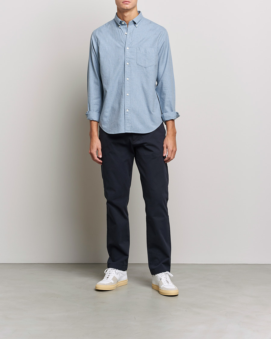 Heren | Overhemden | GANT | Regular Fit Flannel Shirt Atlantic Sea