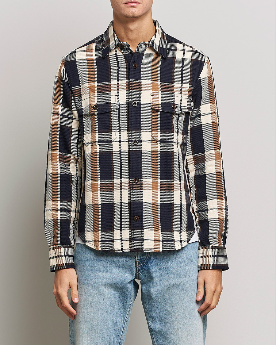 Heren | Overhemden | GANT | Checked Overshirt Vintage Cream