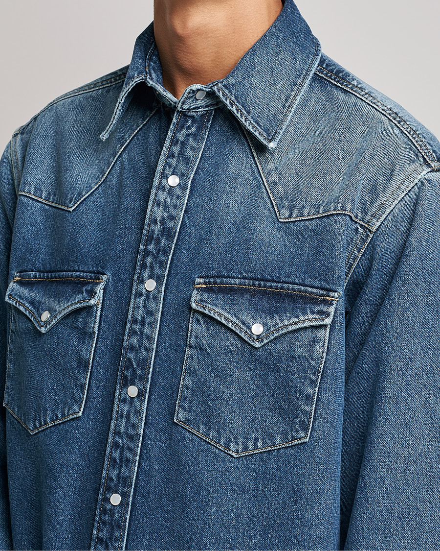 Heren | Overhemden | GANT | Western Denim Shirt Vintageg Blue