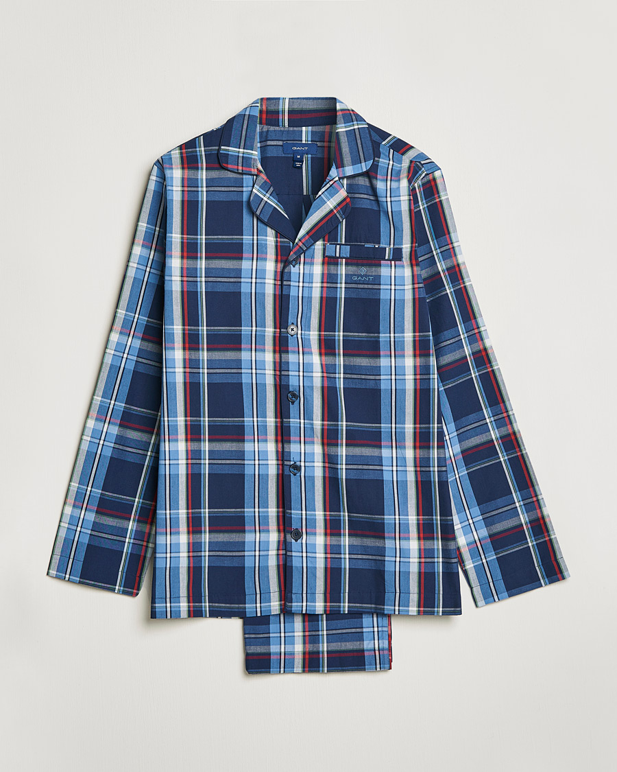 Heren | Pyjama's en gewaden | GANT | Checked Pyjamas Set Classic Blue