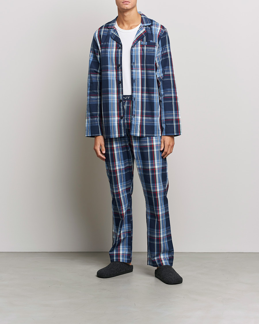 Heren | Pyjama's en gewaden | GANT | Checked Pyjamas Set Classic Blue