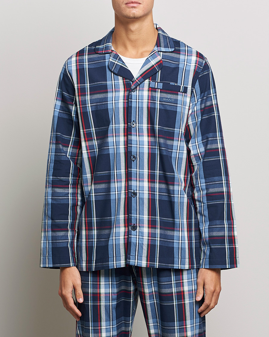 Heren | Pyjama's en gewaden | GANT | Checked Pyjamas Set Classic Blue