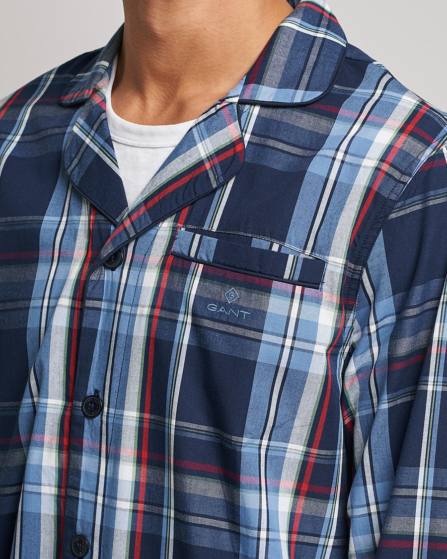 Heren | Pyjama's en gewaden | GANT | Checked Pyjamas Set Classic Blue