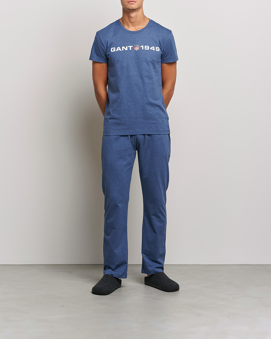 Heren | Pyjama's en gewaden | GANT | Retro Shield Pyjama Pants Marine Melange