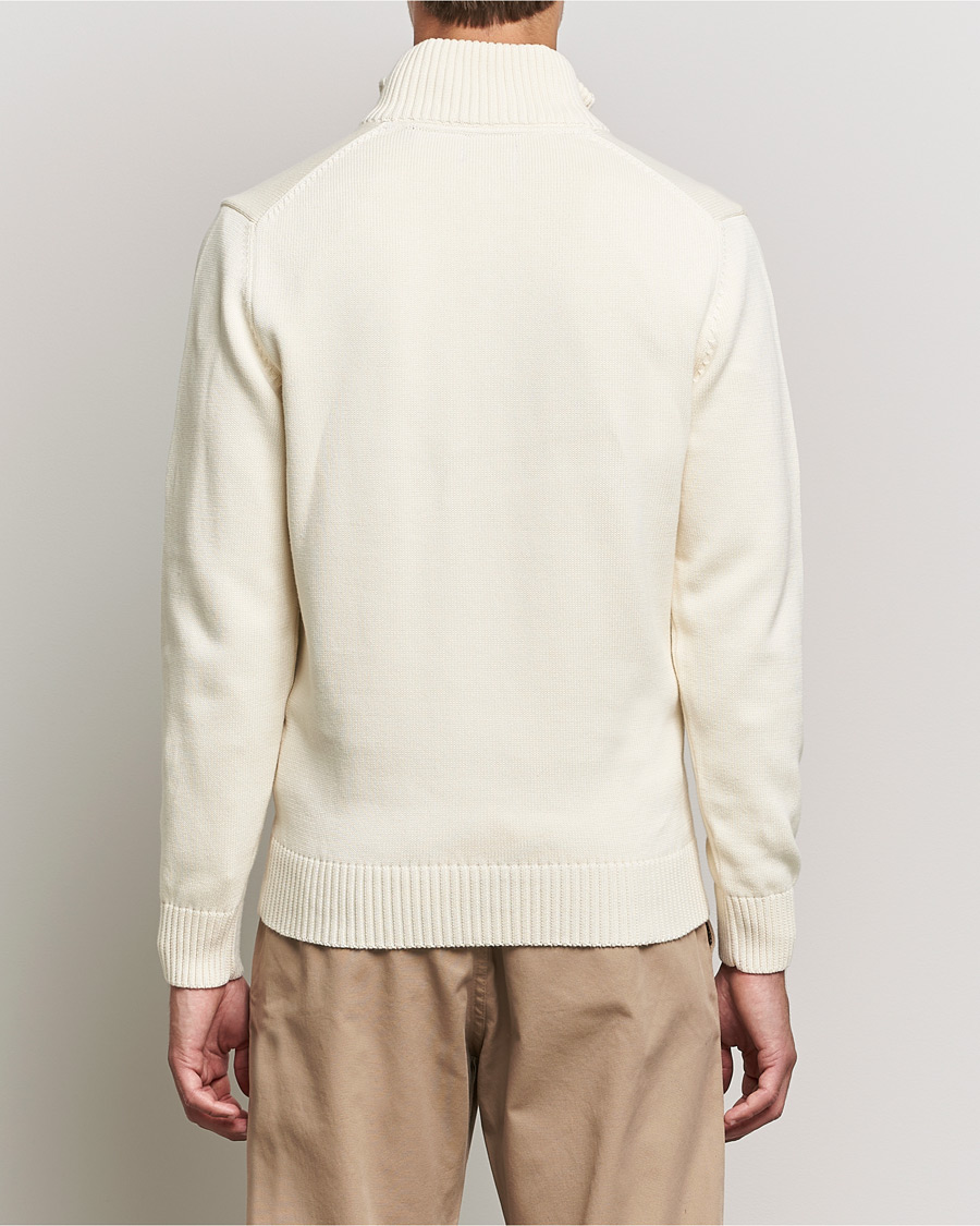 Heren | Truien | GANT | Cotton Half Zip Cream