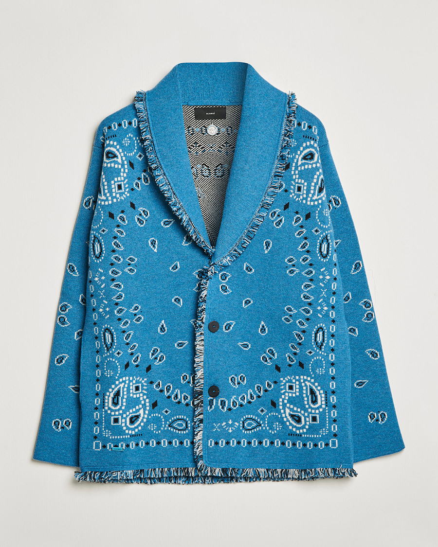 Heren | Truien | Alanui | Icon Cashmere Jacquard Cardigan Cobalt Blue
