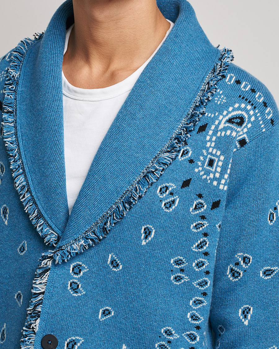 Heren | Truien | Alanui | Icon Cashmere Jacquard Cardigan Cobalt Blue