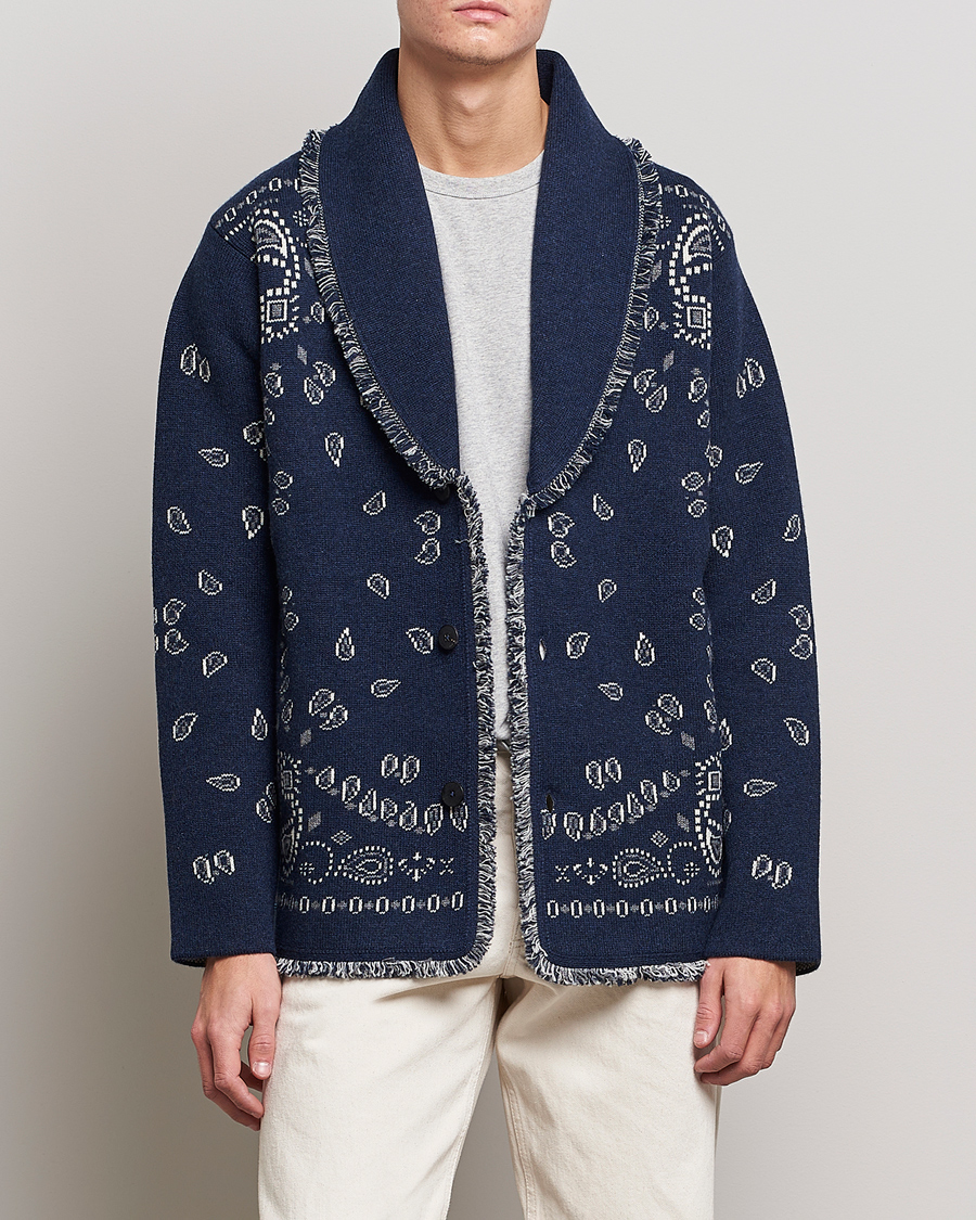 Heren | Truien | Alanui | Icon Cashmere Jacquard Cardigan Navy