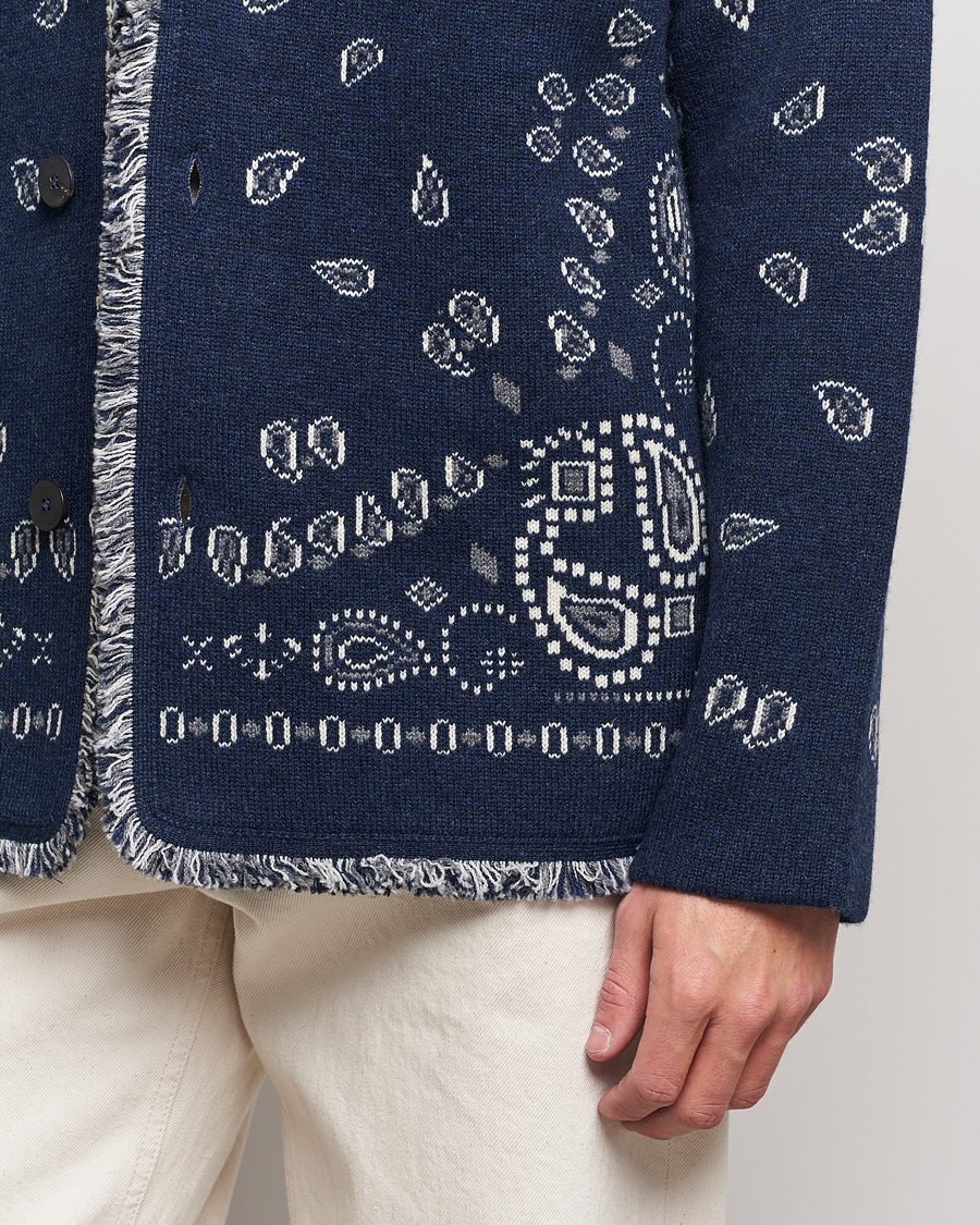 Heren | Truien | Alanui | Icon Cashmere Jacquard Cardigan Navy
