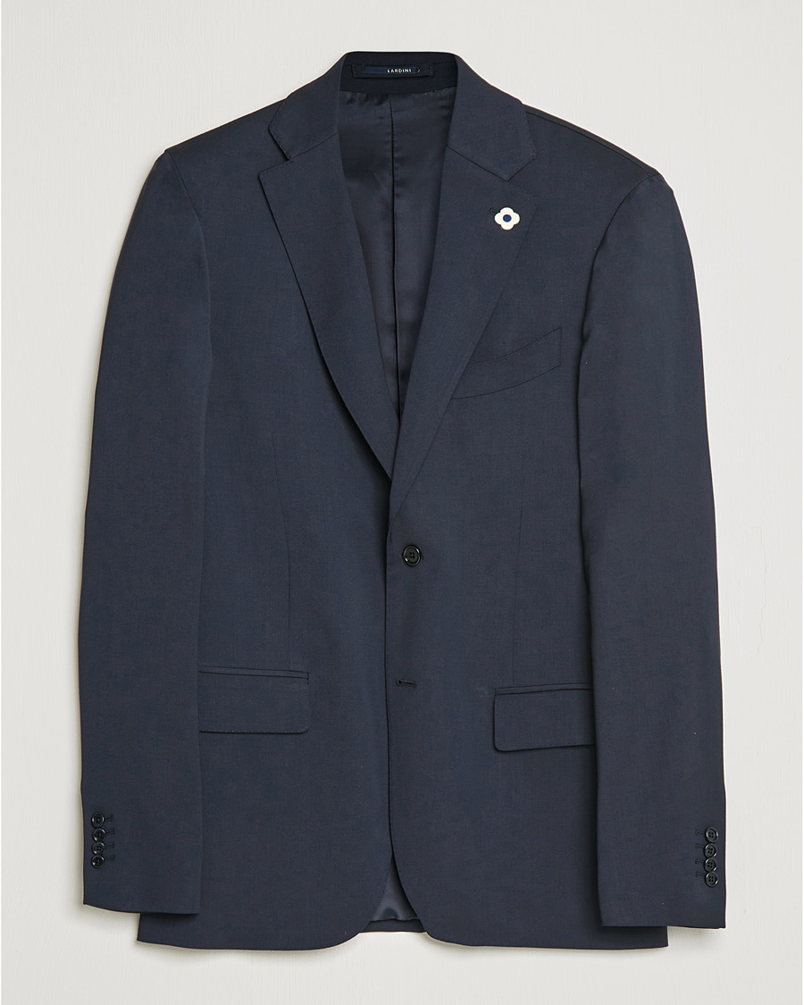 Heren | Blazers | Lardini | Two Button Wool Blazer  Navy