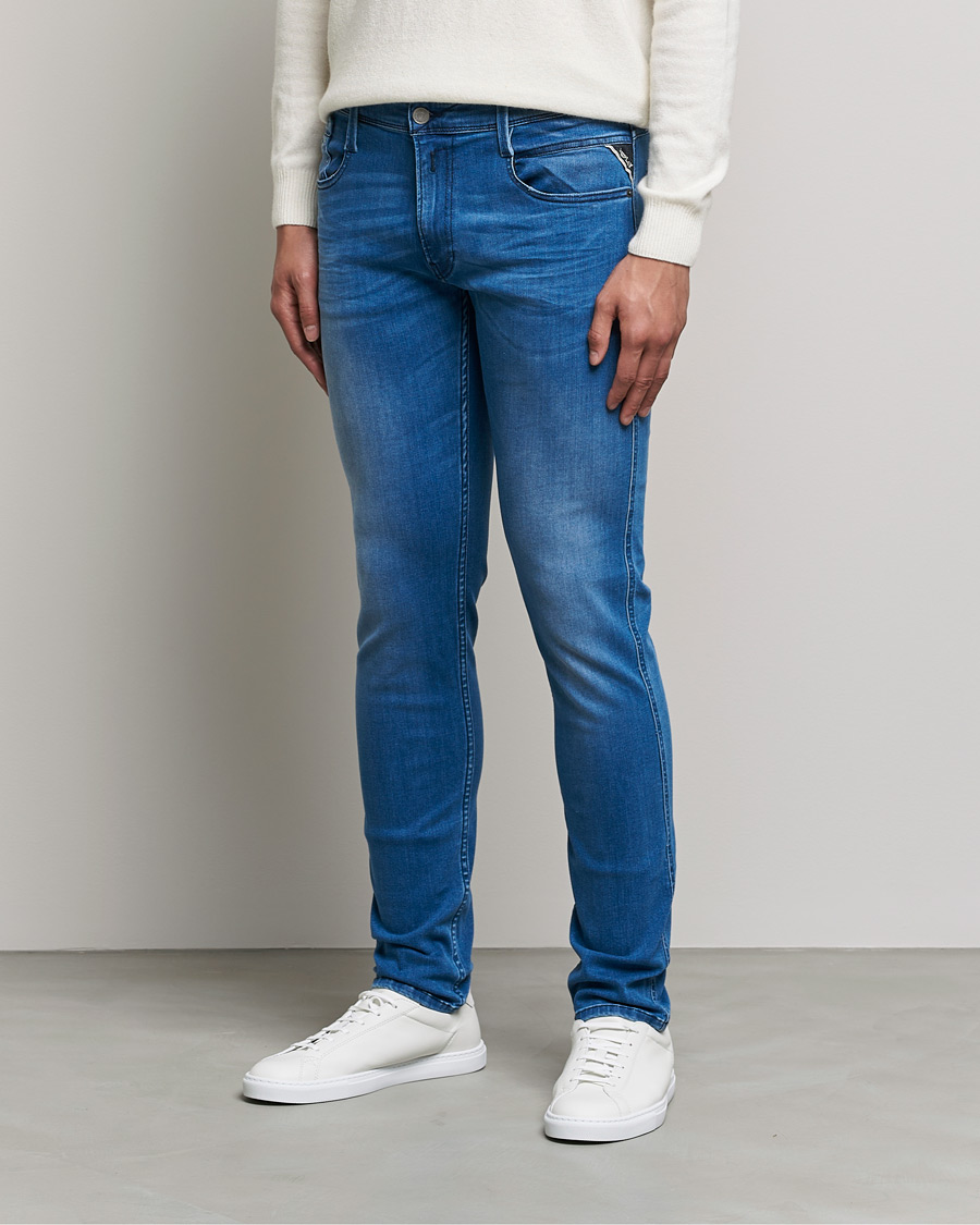 Heren | Jeans | Replay | Anbass Powerstretch Jeans Medium Blue