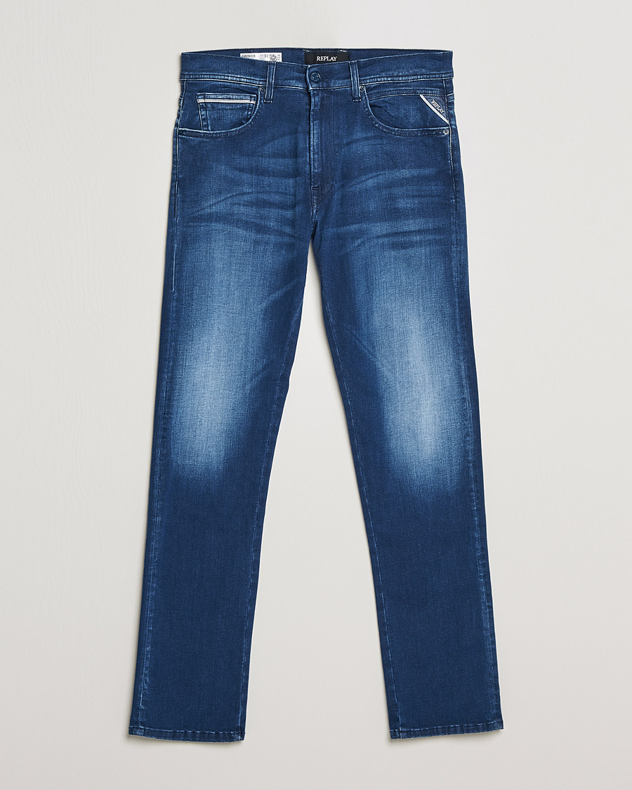 Heren | Jeans | Replay | Grover Hyperflex Jeans Medium Blue