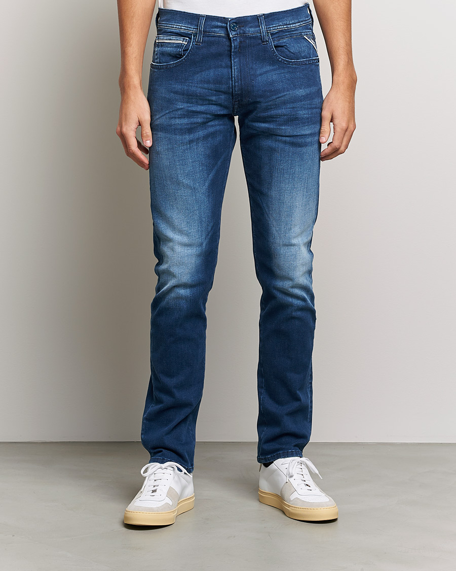 Heren | Jeans | Replay | Grover Hyperflex Jeans Medium Blue
