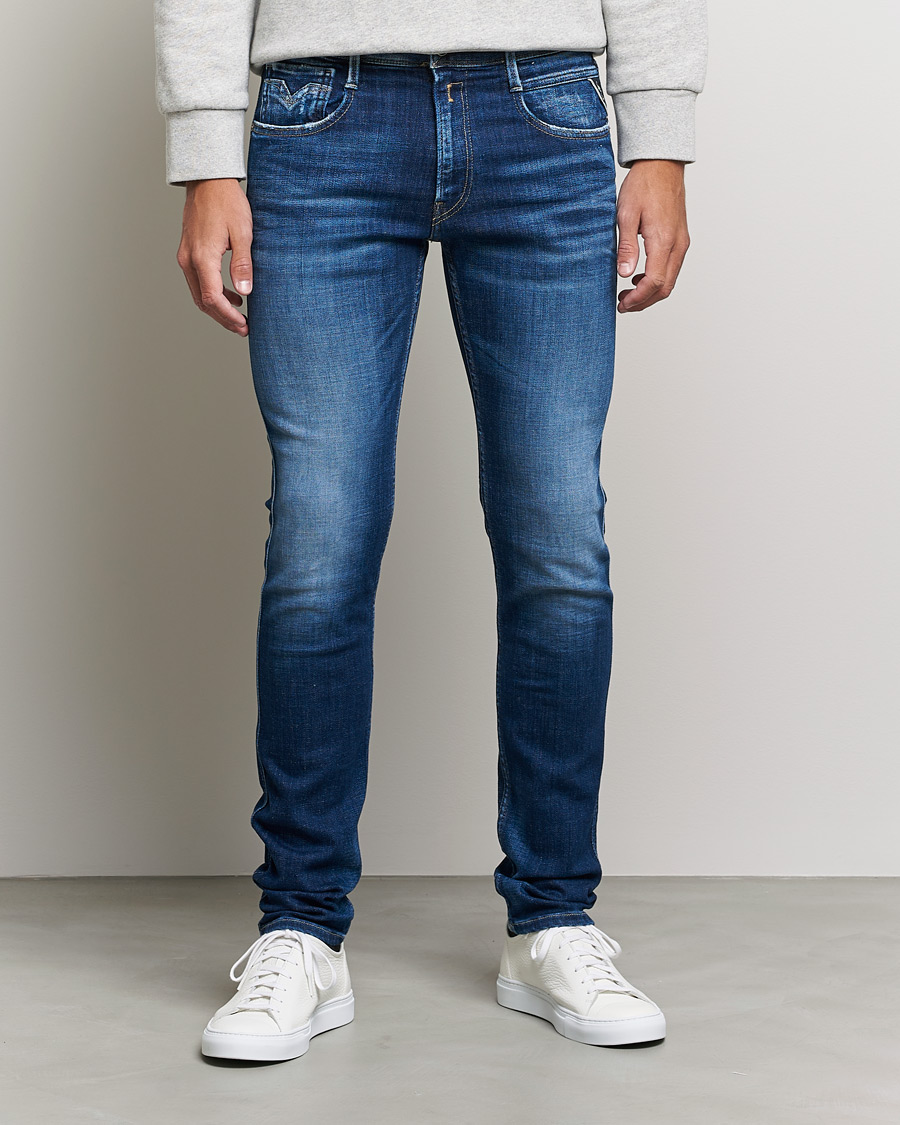 Heren | Jeans | Replay | Anbass 1 Year Wash Jeans Dark Blue