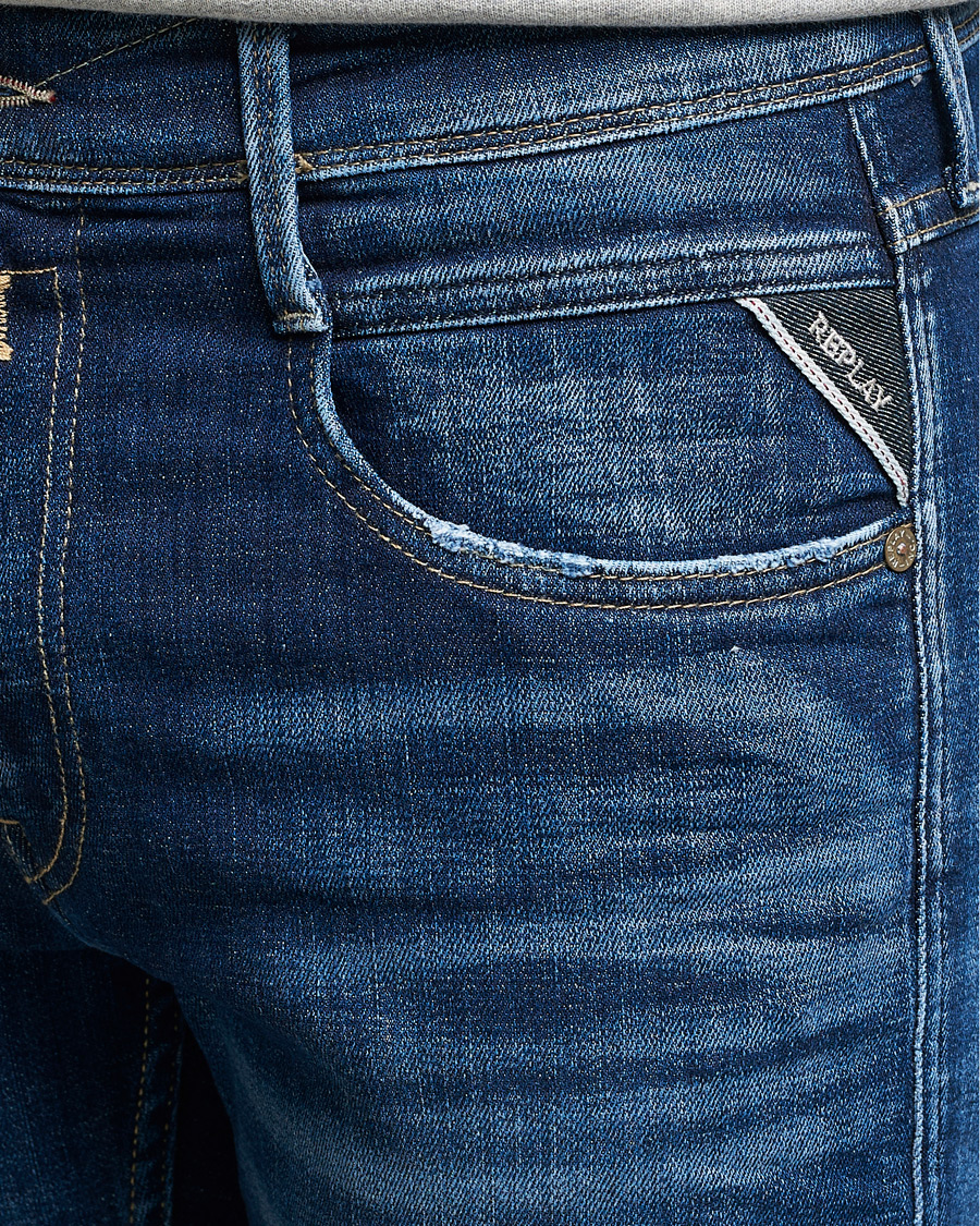 Heren | Jeans | Replay | Anbass 1 Year Wash Jeans Dark Blue