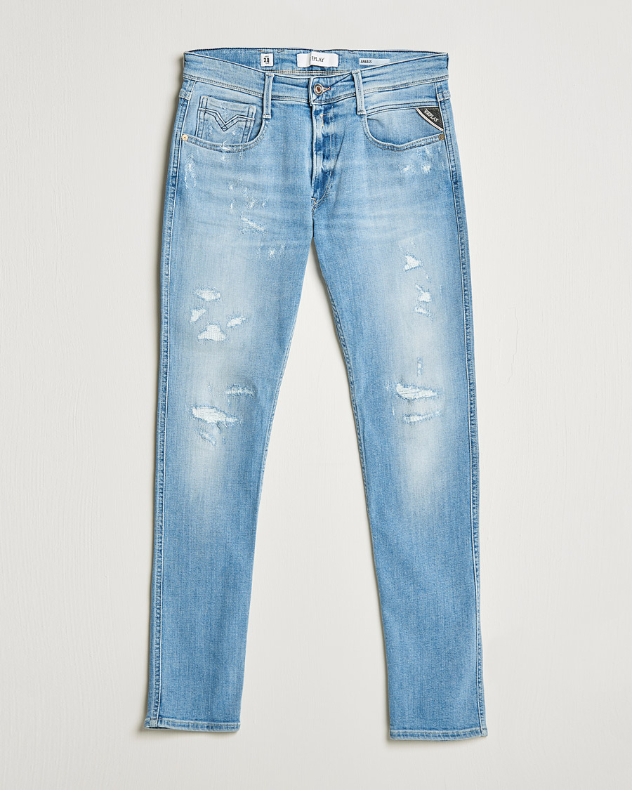 Heren | Jeans | Replay | Anbass 20 Years Wash Jeans Light Blue