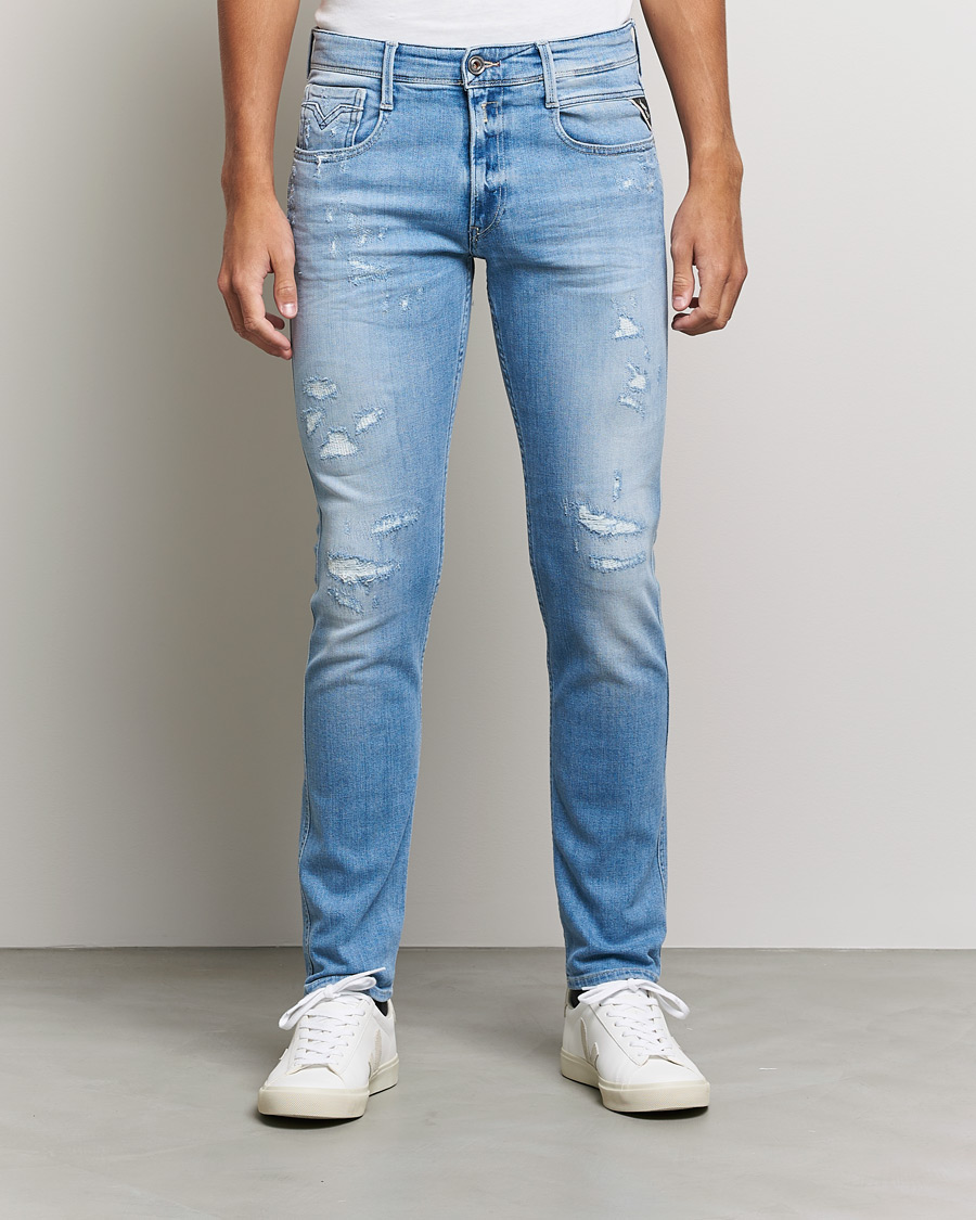 Heren | Jeans | Replay | Anbass 20 Years Wash Jeans Light Blue