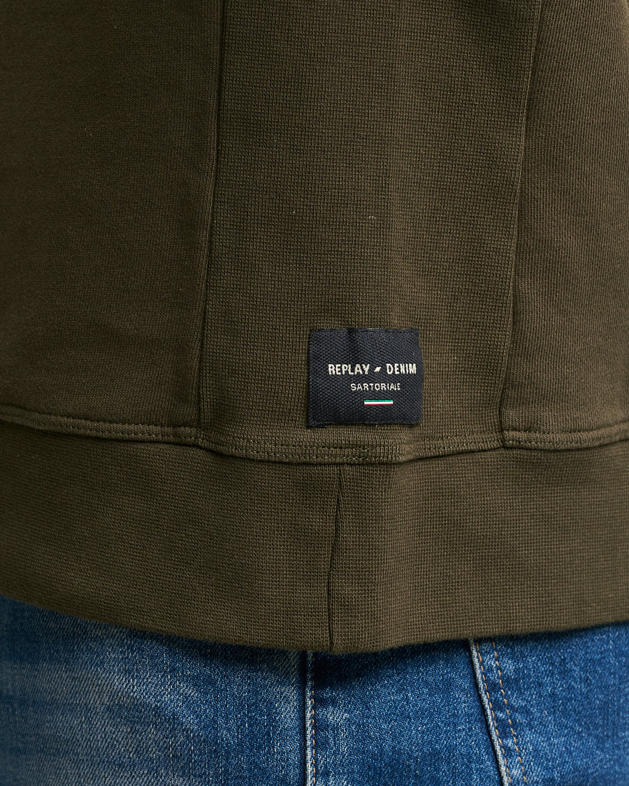 Heren | Truien | Replay | Sartoriale Jersey Crew Neck Sweatshirt Military