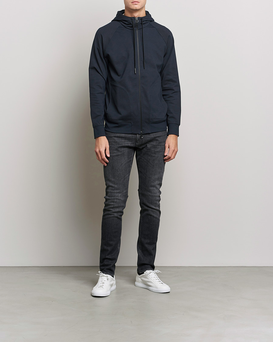 Heren | Truien | Replay | Sartoriale Shiny Full Zip Hoodie Dark Blue