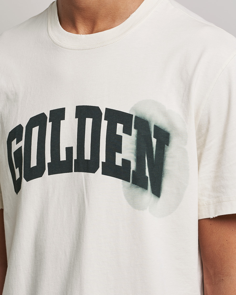 Heren | T-shirts | Golden Goose | Deluxe Brand Journey Logo T-Shirt Bone White