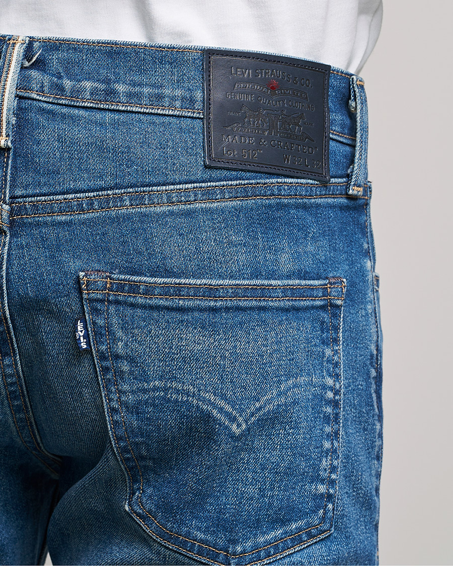 Heren | Jeans | Levi's Made & Crafted | 512 Slim Fit Stretch Jeans Aokigahara Mij Indigo Worn