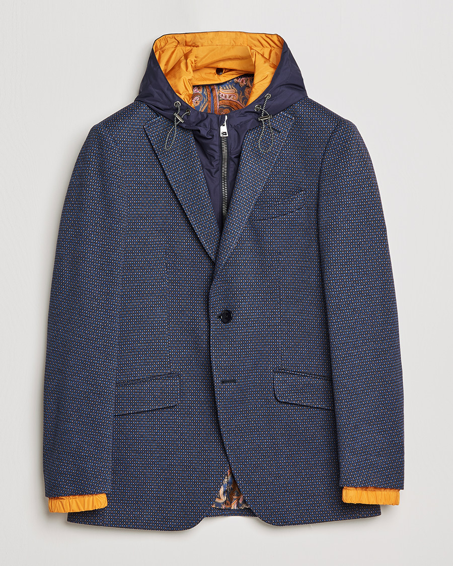 Heren | Blazers | Etro | Hooded Jersey Blazer Navy