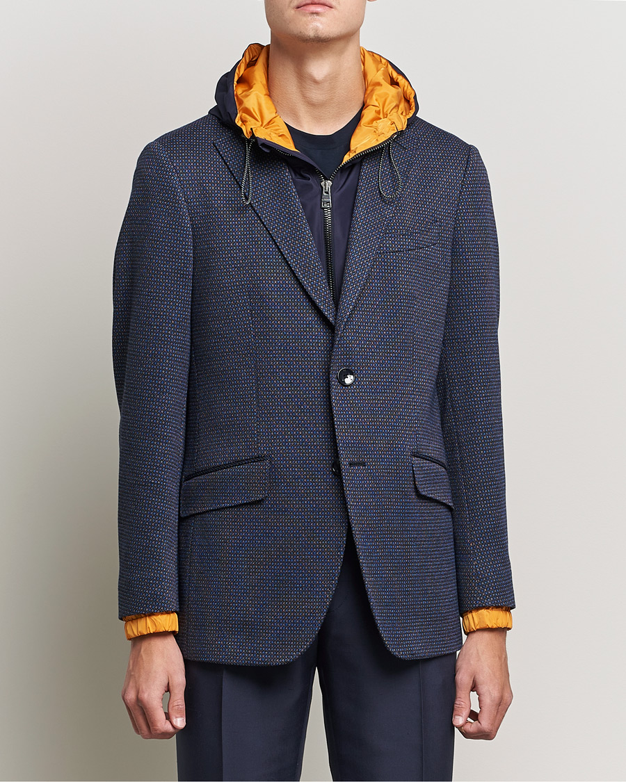 Heren | Blazers | Etro | Hooded Jersey Blazer Navy
