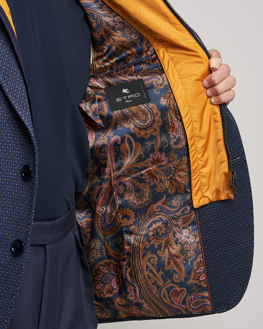 Heren | Blazers | Etro | Hooded Jersey Blazer Navy