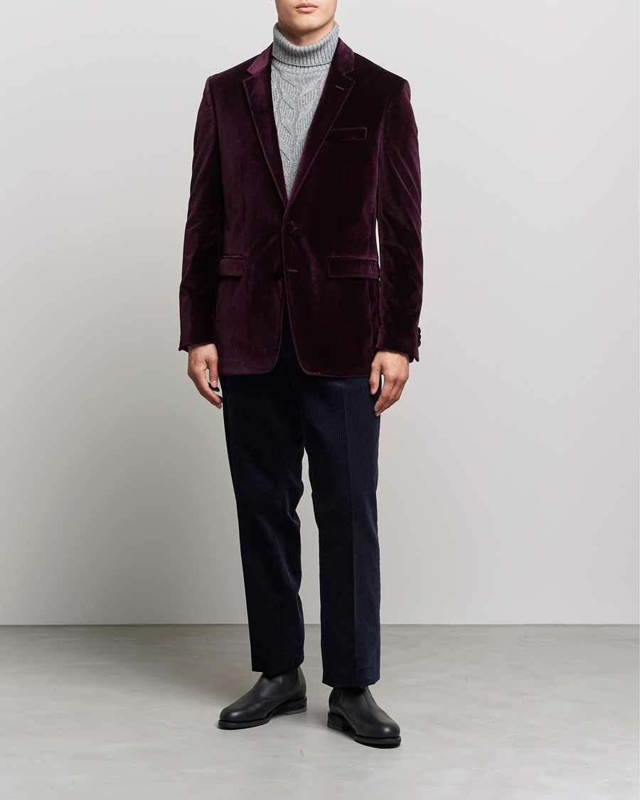 Heren | Blazers | Etro | Velvet Blazer Burgundy