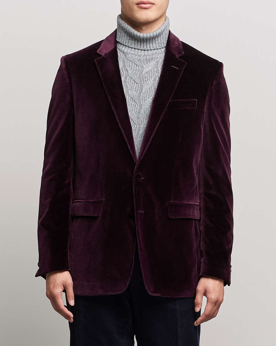 Heren | Blazers | Etro | Velvet Blazer Burgundy