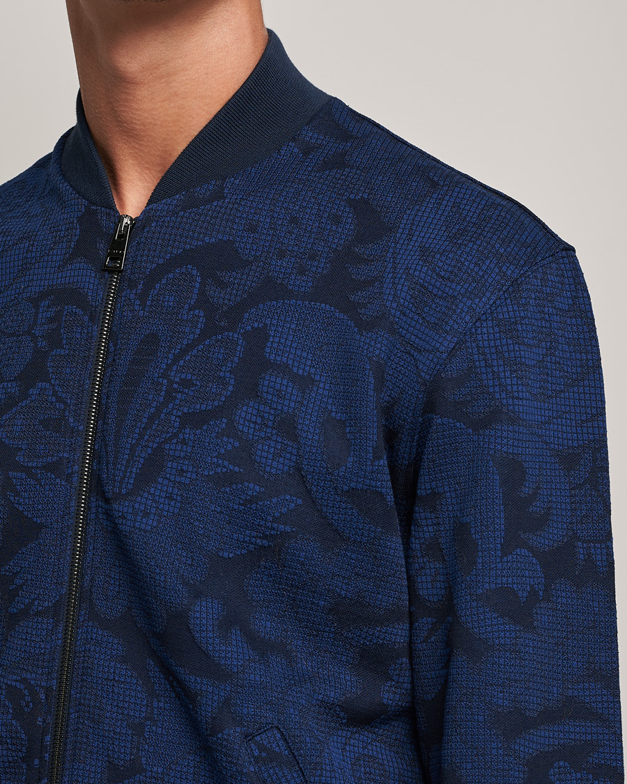 Heren | Truien | Etro | Printed Bomber Sweat Navy