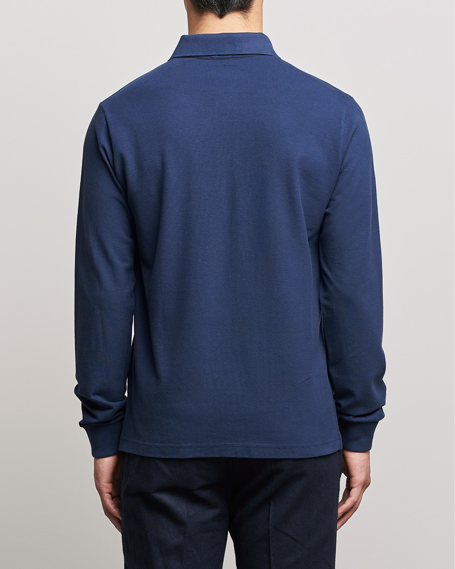 Heren | Truien | Etro | Long Sleeve Contrast Paisley Polo Navy