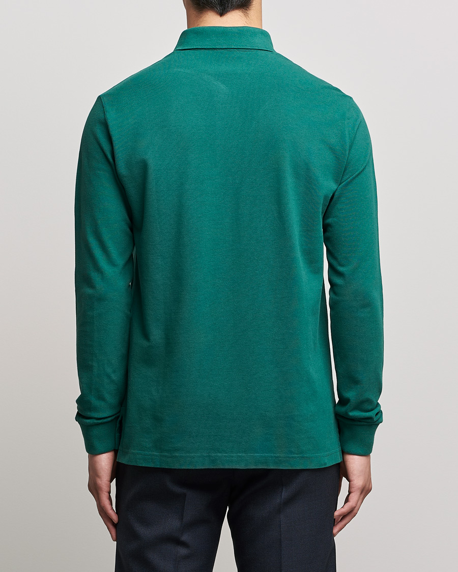 Heren | Truien | Etro | Long Sleeve Contrast Paisley Polo Emerald