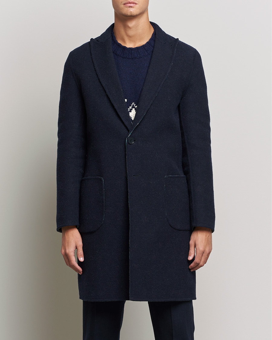 Heren | Jassen | Etro | Deconstructed Reversible Coat Navy