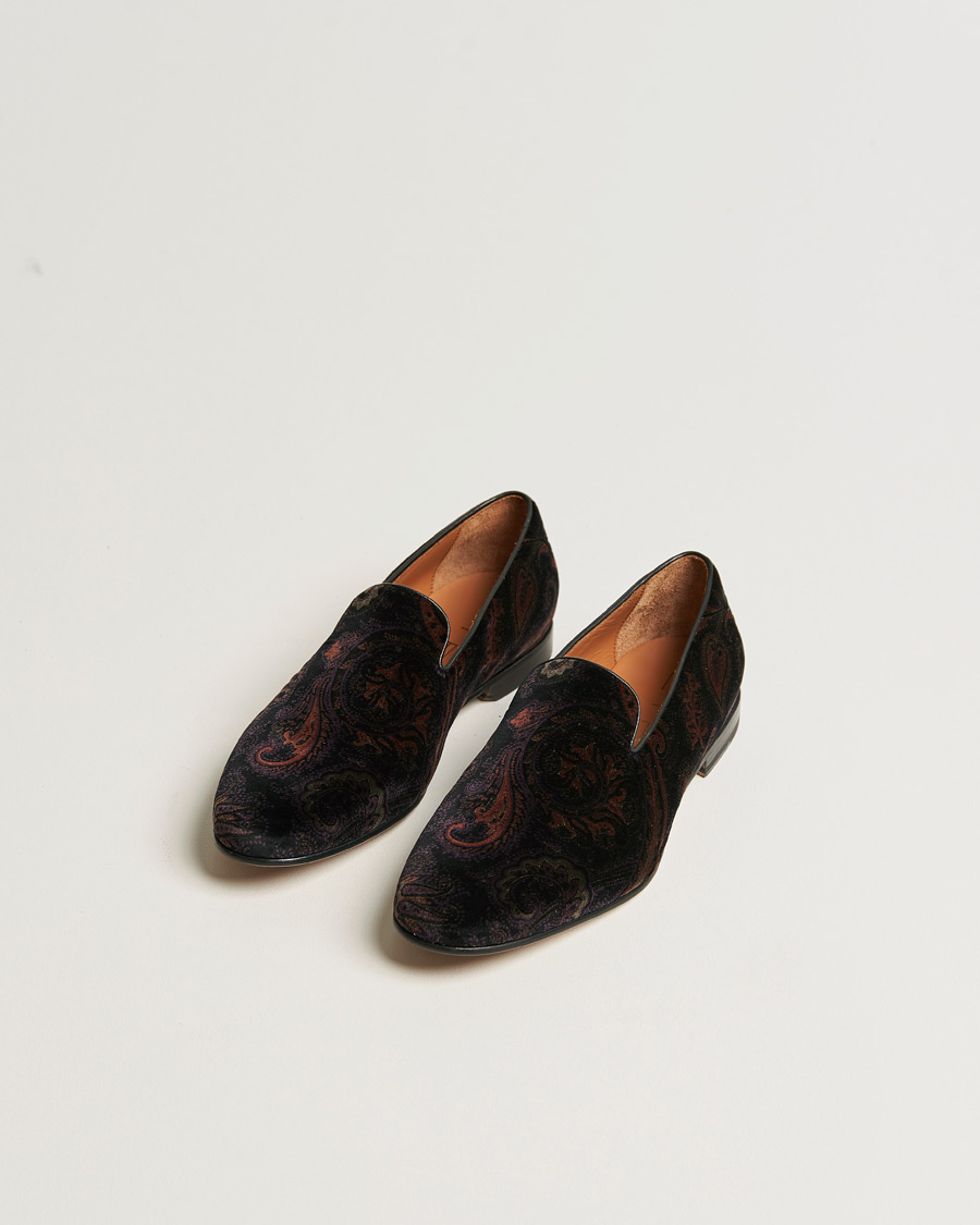 Heren | Etro Printed Slippers Black | Etro | Printed Slippers Black