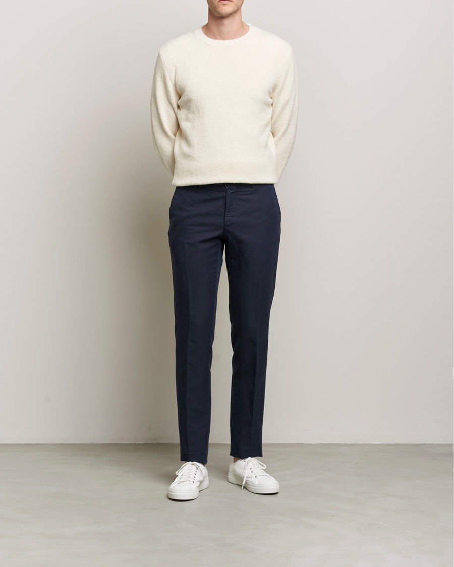 Heren | Truien | Inis Meáin | Wool/Cashmere Crew Neck White