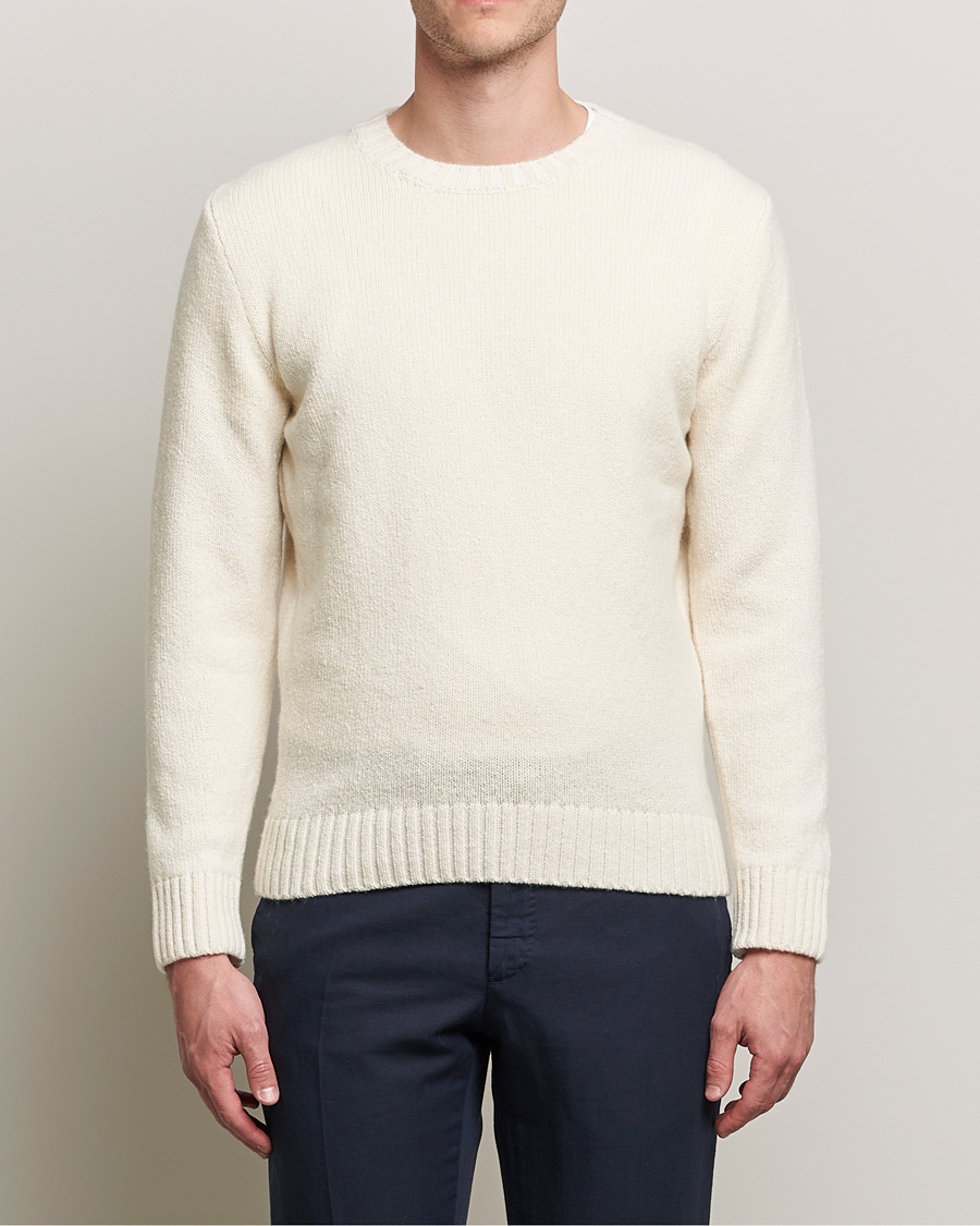 Heren | Truien | Inis Meáin | Wool/Cashmere Crew Neck White